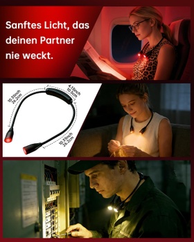 Čtecí lampička Lamptobe na krk 670nm 3 barvy