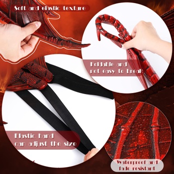 Yeeteesy Halloween sada masky s dračím krídlom, maškarný kostým cosplay party darčekové rekvizity pre
