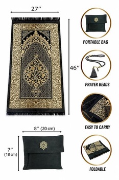 Sada modlitebných kobercov online ihvan s tasbih a cestovnou taškou, mäkký taftový koberec Sajadah,