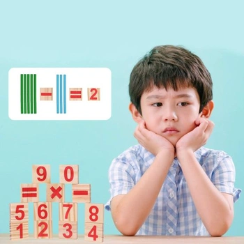 Matematické hračky Montessori, počítacie tyčinky, náplň do školských kužeľov