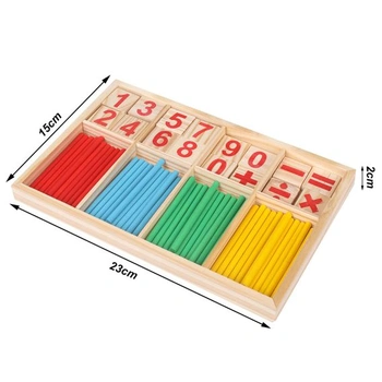 Matematické hračky Montessori, počítacie tyčinky, náplň do školských kužeľov