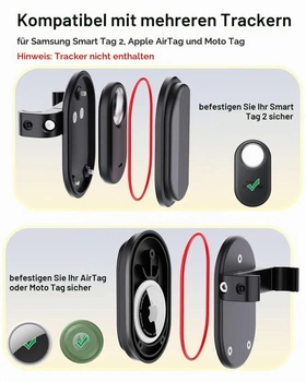 Držák na kolo DDJ pro Apple AirTag (2021 a 2025), Samsung Smart Tag 2 a Moto Tag, skrytý pod sedlem
