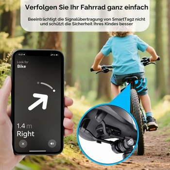 Držák na kolo DDJ pro Apple AirTag (2021 a 2025), Samsung Smart Tag 2 a Moto Tag, skrytý pod sedlem