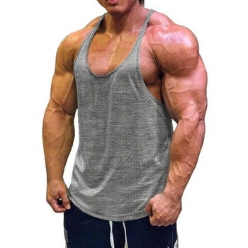 Pánske cvičebné tielko Muscle Cmdr Stringer s pätkami v tvare Y, pánske tréningové tričko bez
