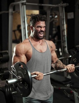Pánske cvičebné tielko Muscle Cmdr Stringer s pätkami v tvare Y, pánske tréningové tričko bez