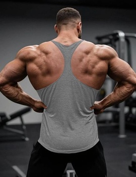 Pánske cvičebné tielko Muscle Cmdr Stringer s pätkami v tvare Y, pánske tréningové tričko bez