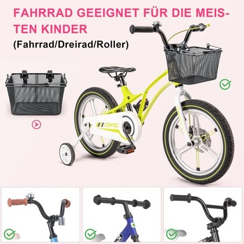 Detský košík na bicykel CXWXC – Predný košík na bicykel pre chlapcov i dievčatá – Košíky na bicykel s