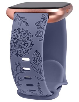 TOYOUTHS Náramok s púpavovým kvetinovým gravírovaním kompatibilný s Fitbit Versa 2/Fitbit