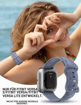 TOYOUTHS Náramok s púpavovým kvetinovým gravírovaním kompatibilný s Fitbit Versa 2/Fitbit