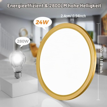 Stropné LED svietidlo Slochi Ø30cm