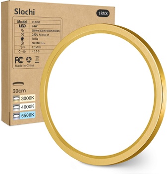 Stropné LED svietidlo Slochi Ø30cm