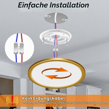 Stropné LED svietidlo Slochi Ø30cm