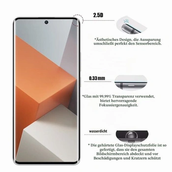 AOKUMA 3D tvrdené sklo pre Redmi Note 13 Pro Plus 5G, [2 kusy] Sklo kompatibilné s Redmi Note 13