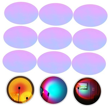Svetelné filtračné fólie Angoyly Pet s priepustnosťou svetla pre reflektory a lampy Sunset, 10 kusov,
