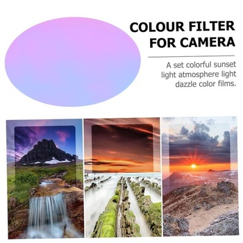 Svetelné filtračné fólie Angoyly Pet s priepustnosťou svetla pre reflektory a lampy Sunset, 10 kusov,