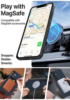 Pouzdro X-level pro Samsung Galaxy S25 Plus, PU kůže s MagSafe, modré