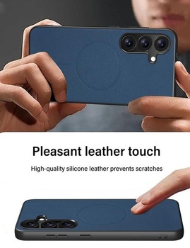 Puzdro X-level pre Samsung Galaxy S25 Plus, PU koža s MagSafe, modré