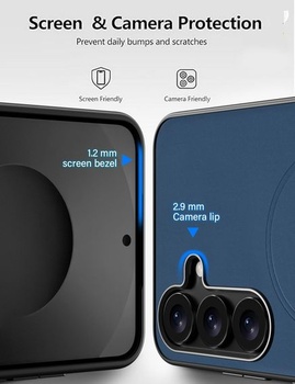 Pouzdro X-level pro Samsung Galaxy S25 Plus, PU kůže s MagSafe, modré