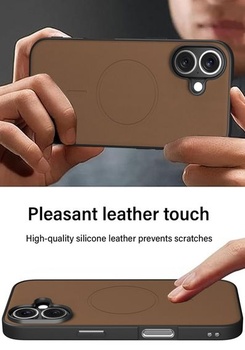 Pouzdro X-level pro iPhone 16, PU kůže pro Magsafe, Desert Sand pro iPhone 16 Desert Gold