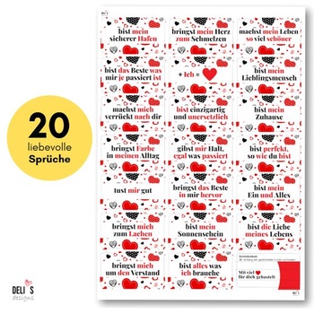 Láska - sada samolepiek Duplo (20 obalov + 2 samolepky do krabičky) – personalizovaný darček pre