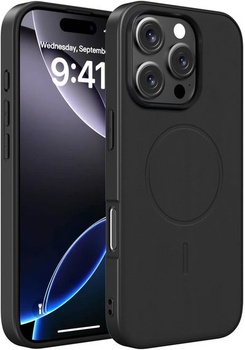 Puzdro X-level pre iPhone 16 Pro Max, PU koža s MagSafe, čierne.