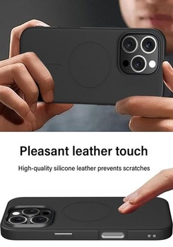 Puzdro X-level pre iPhone 16 Pro Max, PU koža s MagSafe, čierne.