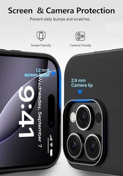 Pouzdro X-level pro iPhone 16 Pro Max, PU kůže s MagSafe, černé.
