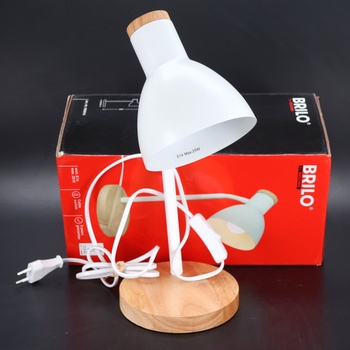 BRILONER - Nočná lampička s káblovým vypínačom, otočná, E14, max. 10W, stolná lampa, lampa, stolná