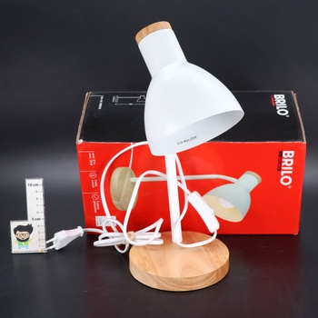 BRILONER - Nočná lampička s káblovým vypínačom, otočná, E14, max. 10W, stolná lampa, lampa, stolná