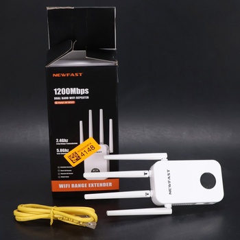 WLAN repeater Newfast biely AC1200