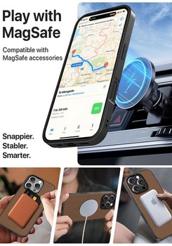 Púzdro X-level pre iPhone 16 Pro, PU koža pre Magsafe, púštny piesok pre iPhone 16 Pro, púštne