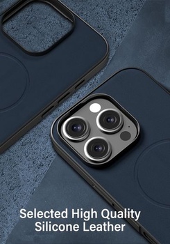 Pouzdro X-level pro iPhone 16 Pro Max, PU kůže s MagSafe, modré.