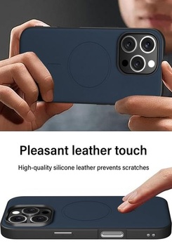 Pouzdro X-level pro iPhone 16 Pro Max, PU kůže s MagSafe, modré.