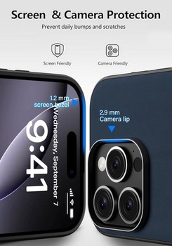 Pouzdro X-level pro iPhone 16 Pro Max, PU kůže s MagSafe, modré.