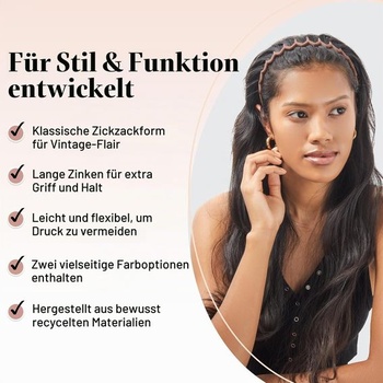 Čelenka s gýčovitým cikcakovým vzorom pre ženy a mužov - neutrálna, 2 kusy