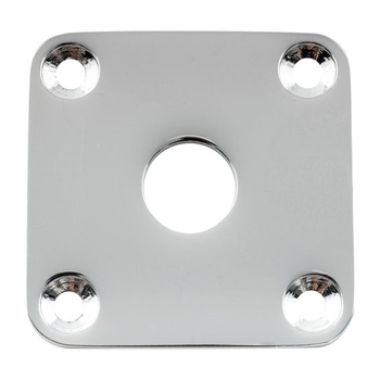 Musically Pro Square Jack Plate s plochým dnom, chróm