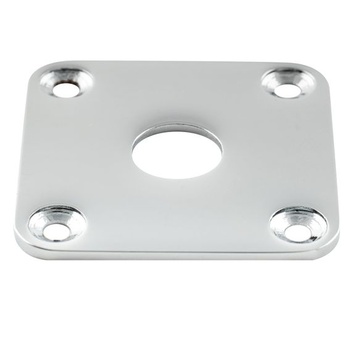 Musically Pro Square Jack Plate s plochým dnom, chróm