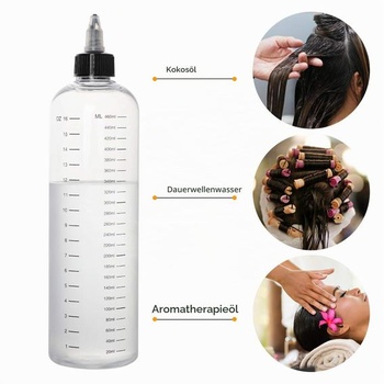 Segbeauty 2 balení lahviček na barvu na vlasy, 500ml lahvičky s odměrkou, znovu naplnitelné,