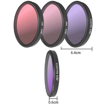 Filtr pro Insta360 GO Ultra, růžový/červený/fialový, podvodní ochrana objektivu pro vodotěsné