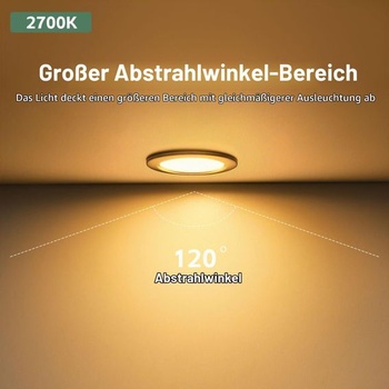 KYOTECH LED zapustené bodové svetlá 230V, 4W 440LM zapustené bodové svetlá 2700K, balenie po 3
