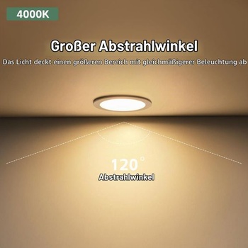 KYOTECH LED zapustené bodové svetlá 230V, 4W 440LM zapustené bodové svetlá 4000K, balenie po 3