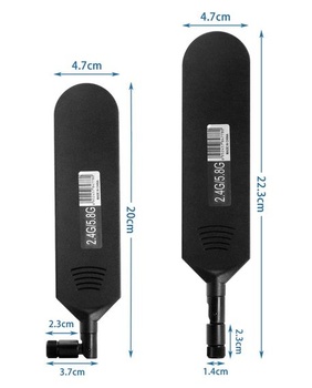 Vecys dvoupásmová WiFi anténa 2,4 GHz 5,8 GHz 12 dBi s vysokým ziskem, všesměrová lepicí anténa, RP