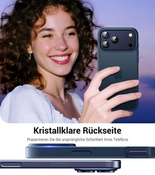 Kryt FLLAO 4 v 1 pre iPhone 17 Pre Max, tmavomodrý