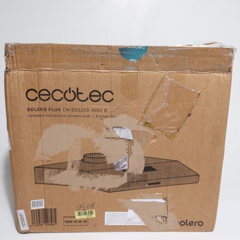 Odsávač pár Cecotec šírka 60 cm Bolero Flux CM 602200 Inox B. Odsávací výkon 220 m³/h, motor 70 W,