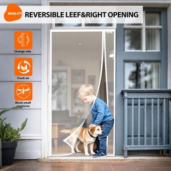 SIEŤ PROTI HMYZU DVERE 85x210cm | Obojstranná sieť proti hmyzu na balkónové dvere s otváraním