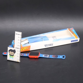 Lexibook, Hot Wheels, digitálne hodinky, 12-hodinový alebo 24-hodinový časový formát, modré, DMW060HW