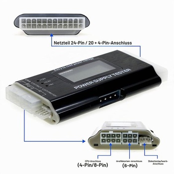 LCD tester napájania LEAGY 20/24 4/6/8 pin