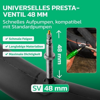 Vnútorná duša do bicykla MoovMoov 14 palcov - Pre plášte 14x1,35, 14x1,40, 14x1,50, 14x1 3/8x1 5/8, 14x1