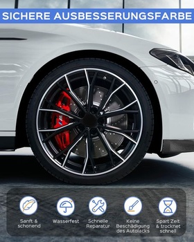 Retušovacia farba na ráfiky vo farbe železito šedá/svetlo šedá – kompatibilná s ráfikmi BMW, oprava