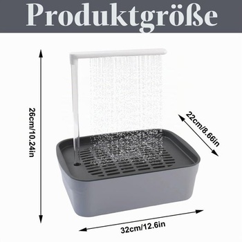 Ptačí sprcha pro andulky, sprcha pro andulky, ptačí sprcha s vodopádem a cirkulačním kohoutkem,